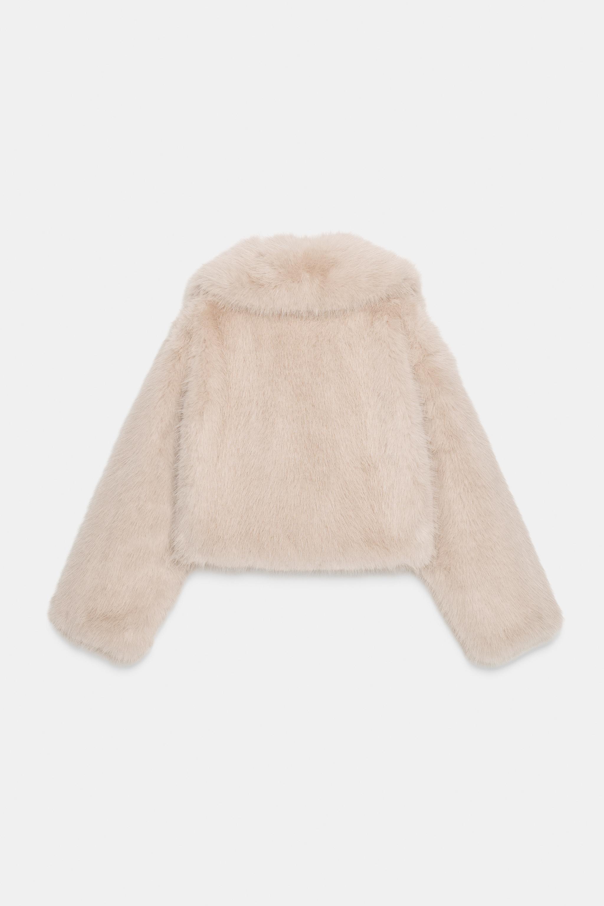 FAUX FUR LAPEL COLLAR JACKET